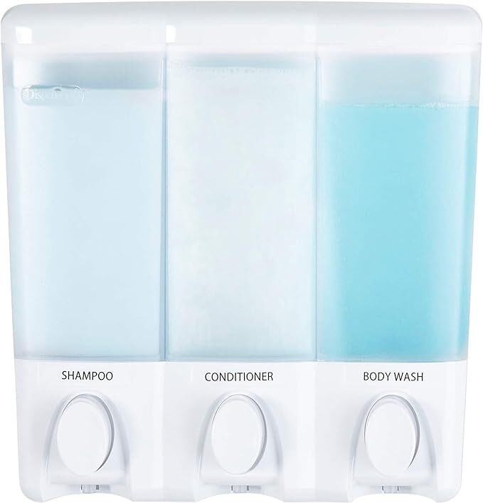 Better Living Products 72350 Clear Choice 3-Chamber Shower Dispenser