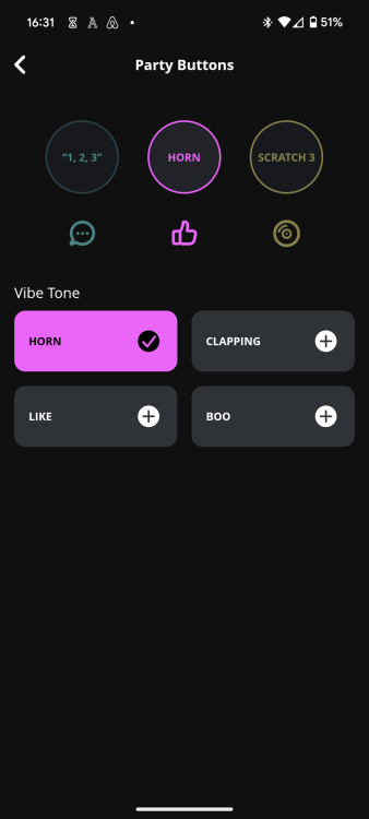 You can change what each panel button does in the JBL speaker app.