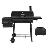 Royal Gourmet CC1830SC Charcoal Grill Offset Smoker with Cover, 811 Square Inches, Black, Outdoor Camping