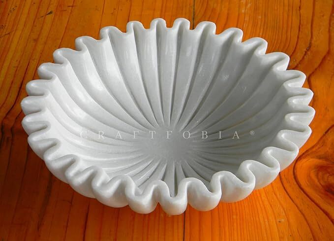 HandCrafted Marble Bowl/Antique Scallop Bowl