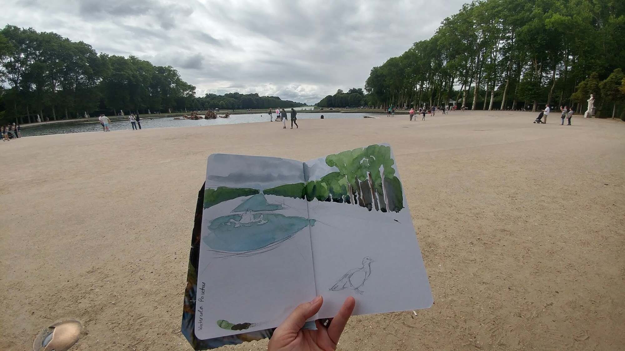 sketching at Versailles