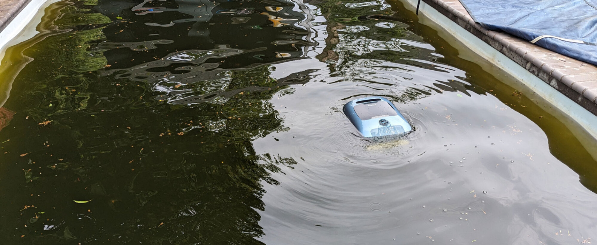 The Beatbot in a murky pool