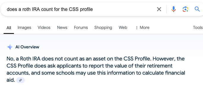 Does A Roth IRA Count For CSS Profile?