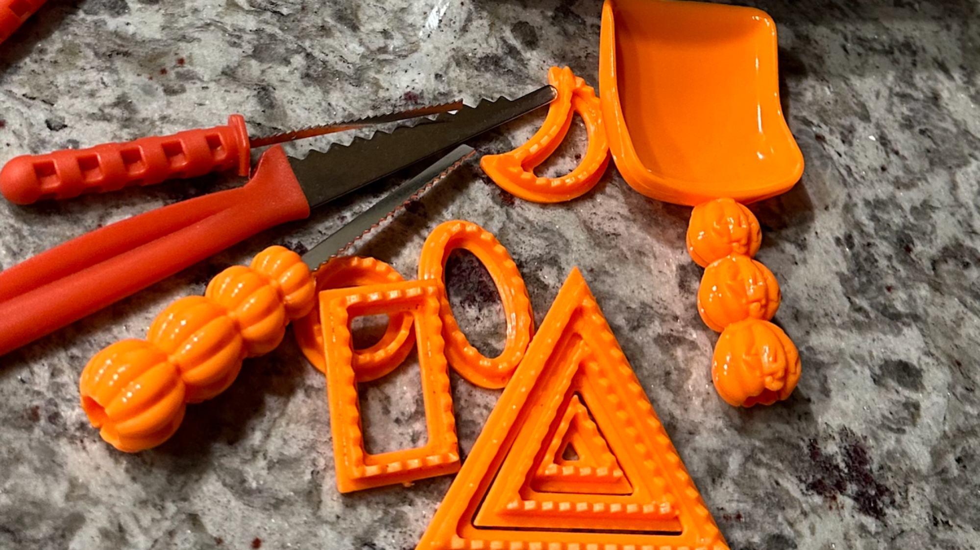 Small tools for carving a pumpkin.