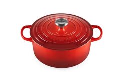 Le Creuset Enameled Cast Iron Signature Round Dutch Oven, 5.5 qt., Cerise